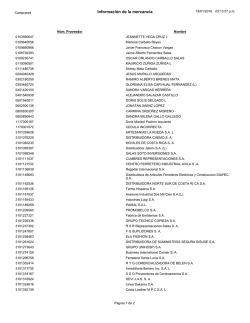 Informaci&oacute;n de la mercanc&iacute;a