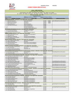 directorio telefonico - Gobierno Regional de Huancavelica