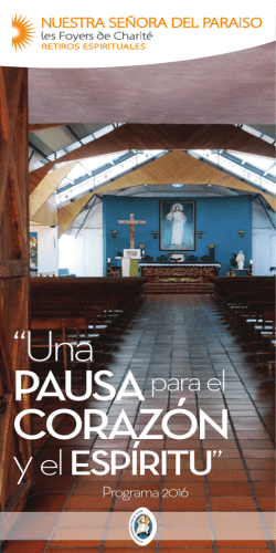 &ldquo;Una CORAZ&Oacute;N PAUSA - Foyer de Charit&eacute;