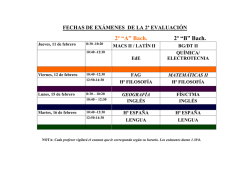 2&ordm; Bachillerato - colegio san pedro y san felices burgos