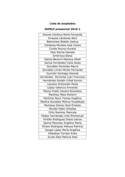 Lista de los candidatos aceptados para el DIPELE presencial 2016-1