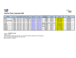 Lista de Precio Camiones FAW