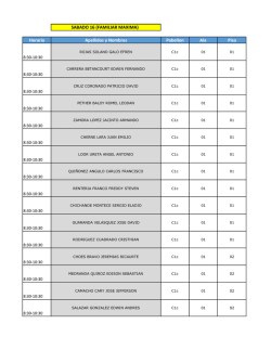 SABADO 16 (FAMILIAR MAXIMA) Horario Apellidos y Nombres