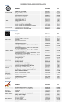 listado de precios accesorios dacia logan dise&ntilde;o confort y
