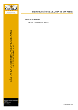 Premio &ldquo;Jos&eacute; Mar&iacute;a Ram&oacute;n de San Pedro&rdquo;