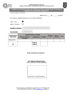 6 C Total de cr&eacute;ditos - Upibi - Instituto Polit&eacute;cnico Nacional