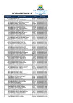 NOTIFICACI&Oacute;N POR AVISO 016 - Secretar&iacute;a de Transportes y