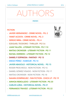 AUTHORS CATALOGUE 2016