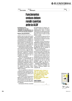 Funcionarios omisos deben rendir cuentas ante la ALDF