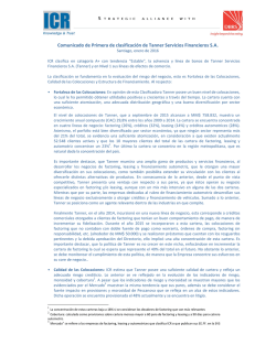 Tanner Servicios Financieros - Comunicado - Enero 2016