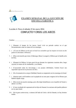 EXAMEN SEMANAL DE LA LECCI&Oacute;N DE ESCUELA SAB&Aacute;TICA