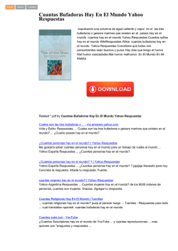 Cuantas Bufadoras Hay En El Mundo Yahoo Respuestas