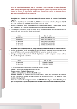 Nota: Si hay alg&uacute;n interesado a&uacute;n en inscribirse a este