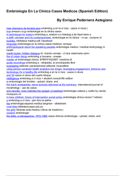 Embriologia En La Clinica Casos Medicos (Spanish Edition) By