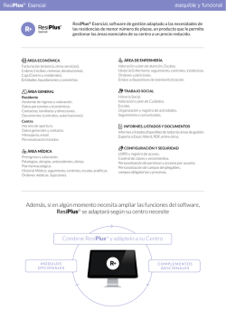 ResiPlus&reg; Esencial asequible y funcional Adem&aacute;s, si en alg&uacute;n