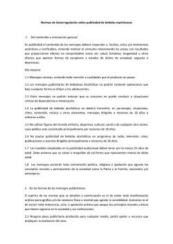 Normas de Autorregulaci&oacute;n sobre publicidad de bebidas alcoh&oacute;licas