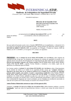 denuncia presentada ante la Guardia Civil contra Securitas Direct