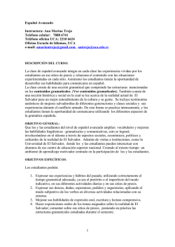 Ana Marina Trejo Tel&eacute;fono celular: 7888 6741 Tel&eacute;fono oficina UCA