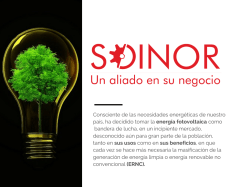 Consciente de las necesidades energ&eacute;ticas de nuestro pa&iacute;s, ha