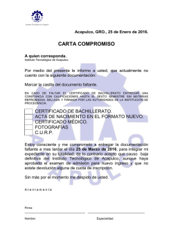 CARTA COMPROMISO - Instituto Tecnol&oacute;gico de Acapulco