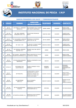 Barcos Pesqueros - Instituto Nacional de Pesca