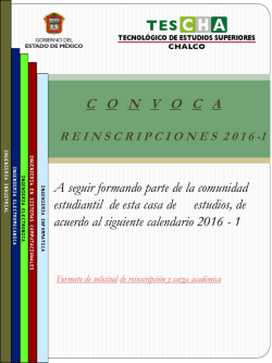 Ver Convocatoria - Tecnol&oacute;gico de Estudios Superiores de Chalco