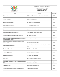 PRESIDENCIA MUNICIPAL DE PACHUCA CALLE: HIDALGO 303 B