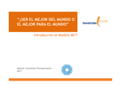 &ldquo;&iquest;SER EL MEJOR DEL MUNDO O EL MEJOR