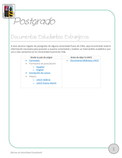 Estudiantes Extranjeros - Universidad Austral de Chile