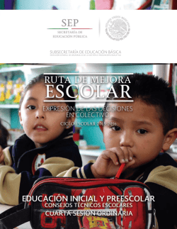 Preescolar - Subsecretar&iacute;a de Educaci&oacute;n B&aacute;sica