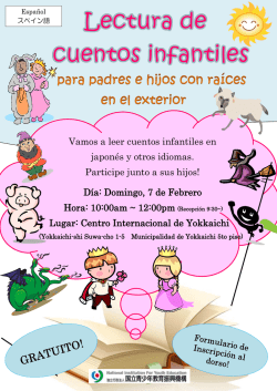 Vamos a leer cuentos infantiles en japon&eacute;s y otros idiomas