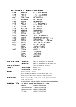 "D" SABADO 23 ENERO 16:45 TRIPLE C/Jv HOMBRES 16:45
