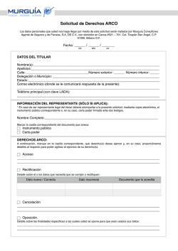 Solicitud - Derechos ARCO