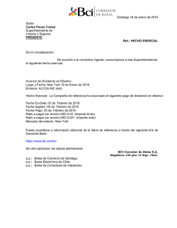 Se&ntilde;or Carlos Pavez Tolosa Superintendente de Valores y Seguros