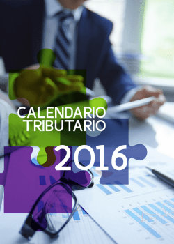 CALENDARIO TRIBUTARIO - TRIBUTUM Consultores