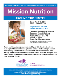 AROUND THE CENTER - Children`s Board Family Resources Centers