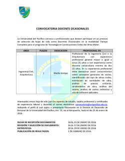 convocatoria docente ocasionales
