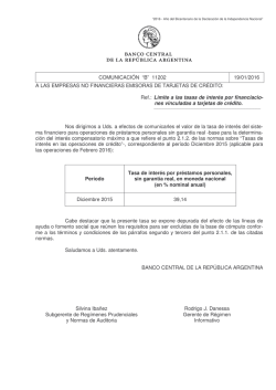 COMUNICACI&Oacute;N &ldquo;B&rdquo; 11202 19/01/2016 A LAS EMPRESAS NO