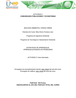 ACTIVIDAD 2: COMUNIDADES POBLACIONES Y