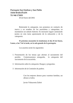 carta - Parroquia San Esteban y San Pablo