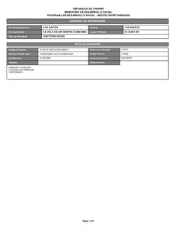 LISTADO DE NOVEDADES