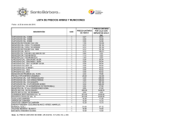 LISTA DE PRECIOS ARMAS Y MUNICIONES