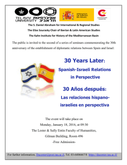 30 Years Later: - The S.Daniel Abraham Center for International and