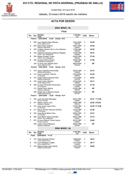 XVI CTO. REGIONAL DE PISTA INVERNAL (PRUEBAS DE ANILLO
