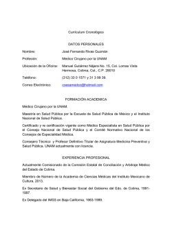 Curr&iacute;culum Cronol&oacute;gico DR. JFRG