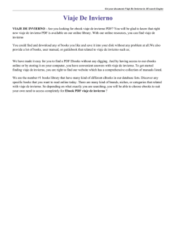 Viaje De Invierno