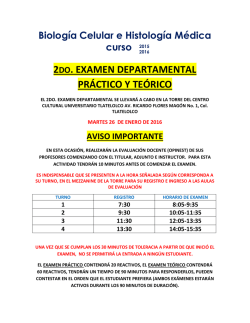 Lista de Asignaci&oacute;n para el 2&deg;examen departamental del 26 de