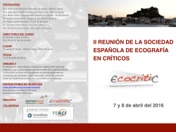 REUNION ECOCRITIC 2016 15/12