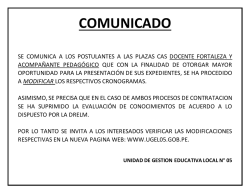 Comunicado de CAS - Docente Fortaleza y