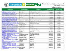Relaci&oacute;n de productos descontinuados al